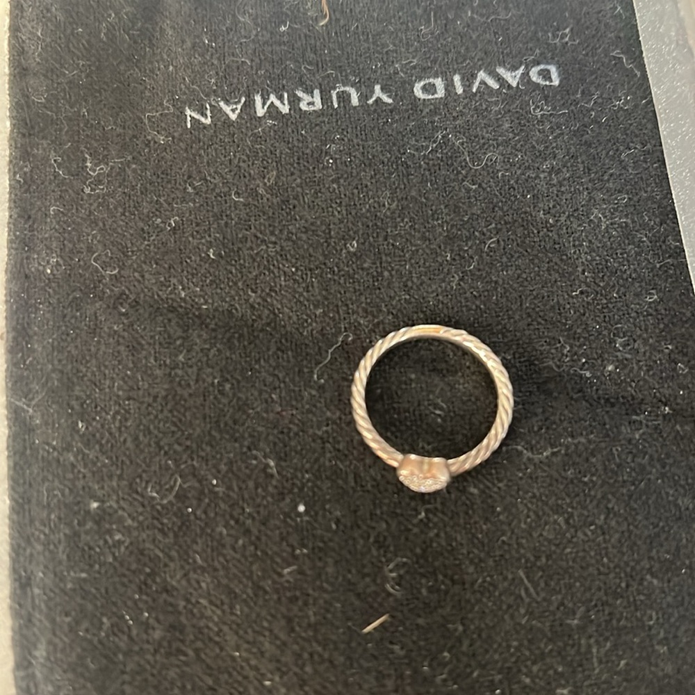 David Yurman Pave Heart Ring - Picture 3 of 6